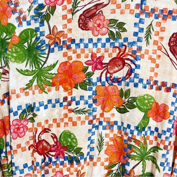 La Maise Studio Alani Belted Midi Dress Size Small NWT Crab Shack - Picture 7 of 8